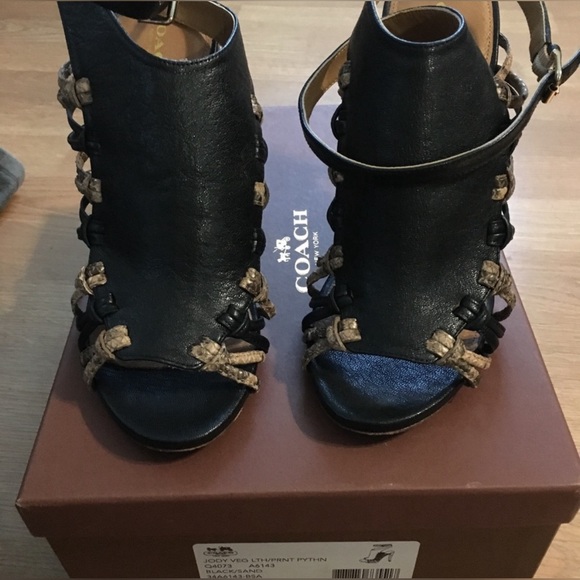 Coach Jody Vegan Leather Python Print Pumps - Picture 5 of 8